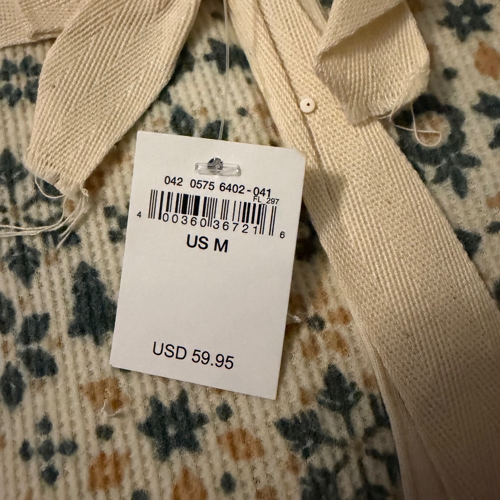 American Eagle Womens Waffle Knit One Piece Snowflake Thermal Medium NEW - Picture 9 of 9